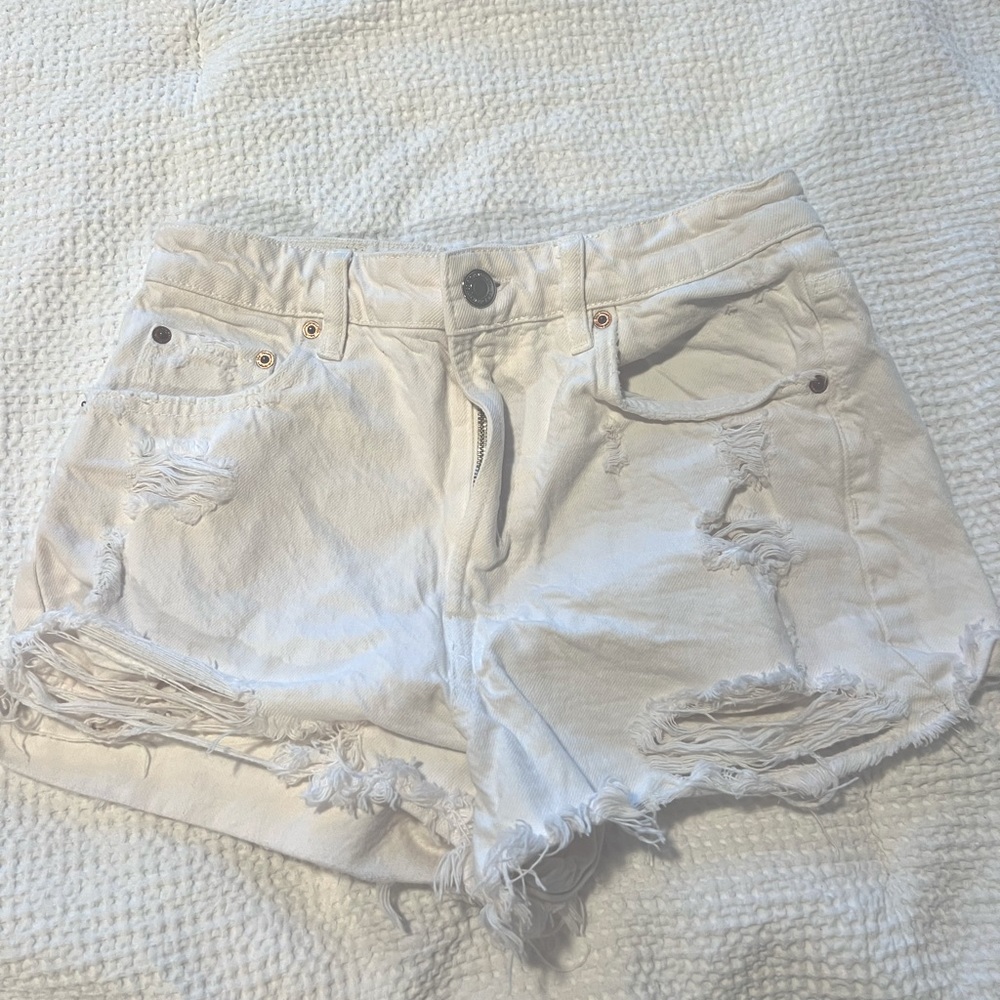 Zara The High Waist Shorts White